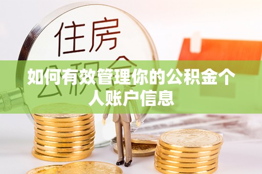 乌尔禾如何有效管理你的公积金个人账户信息